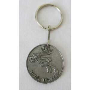 Vintage BUGS BUNNY Keychain Quick Hitter Silver 1994 Warner Brothers Keyring
